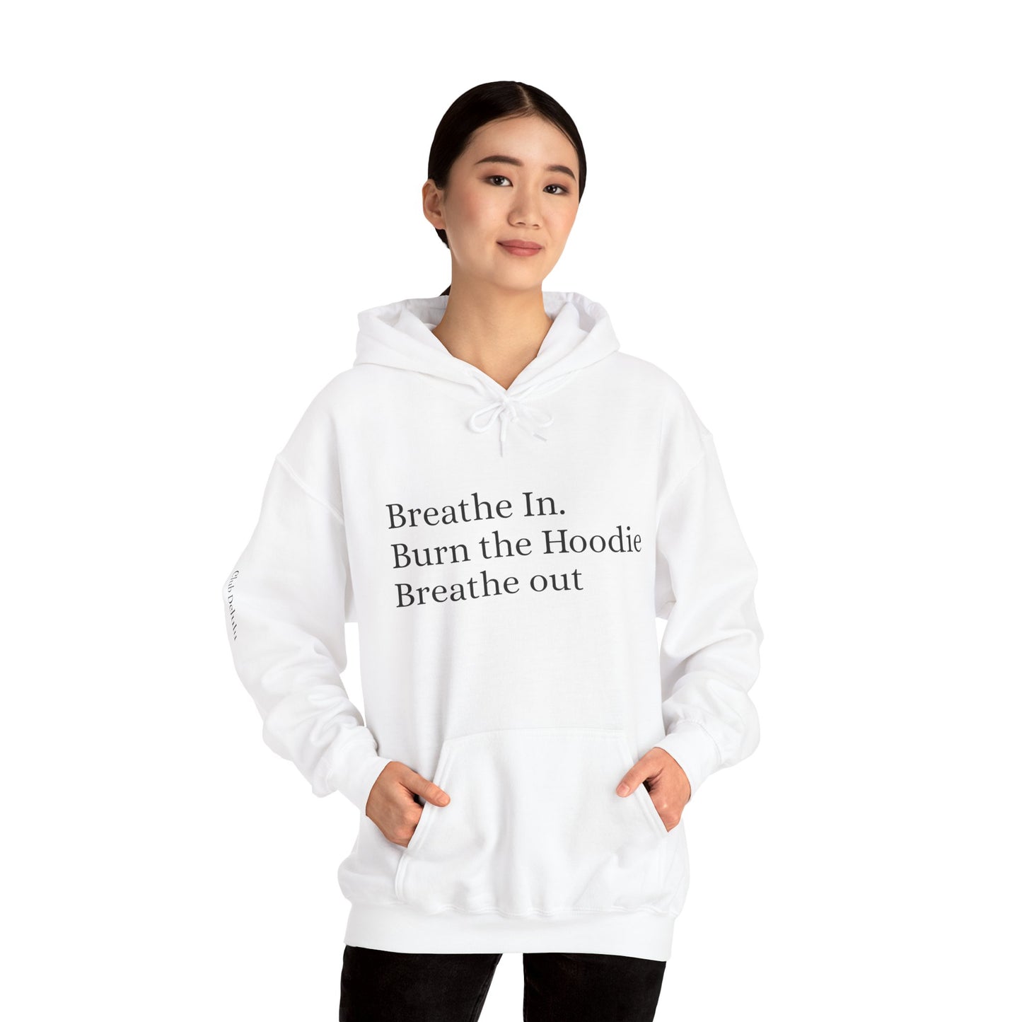 Breathe In Hoodie - Unisex Heavy Blend Sweatshirt, Relaxation Gift, Cozy Layer, Mindfulness Apparel, Self-Care Clothing, Casual Wear