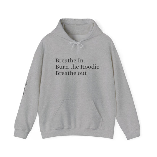 Breathe In Hoodie - Unisex Heavy Blend Sweatshirt, Relaxation Gift, Cozy Layer, Mindfulness Apparel, Self-Care Clothing, Casual Wear